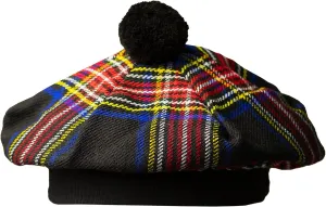 contemporary spun Wool Tammy Hat Flat Bonnet Kilt Many Tartans Scottish Traditional Tam o' Shatner Acrylic 