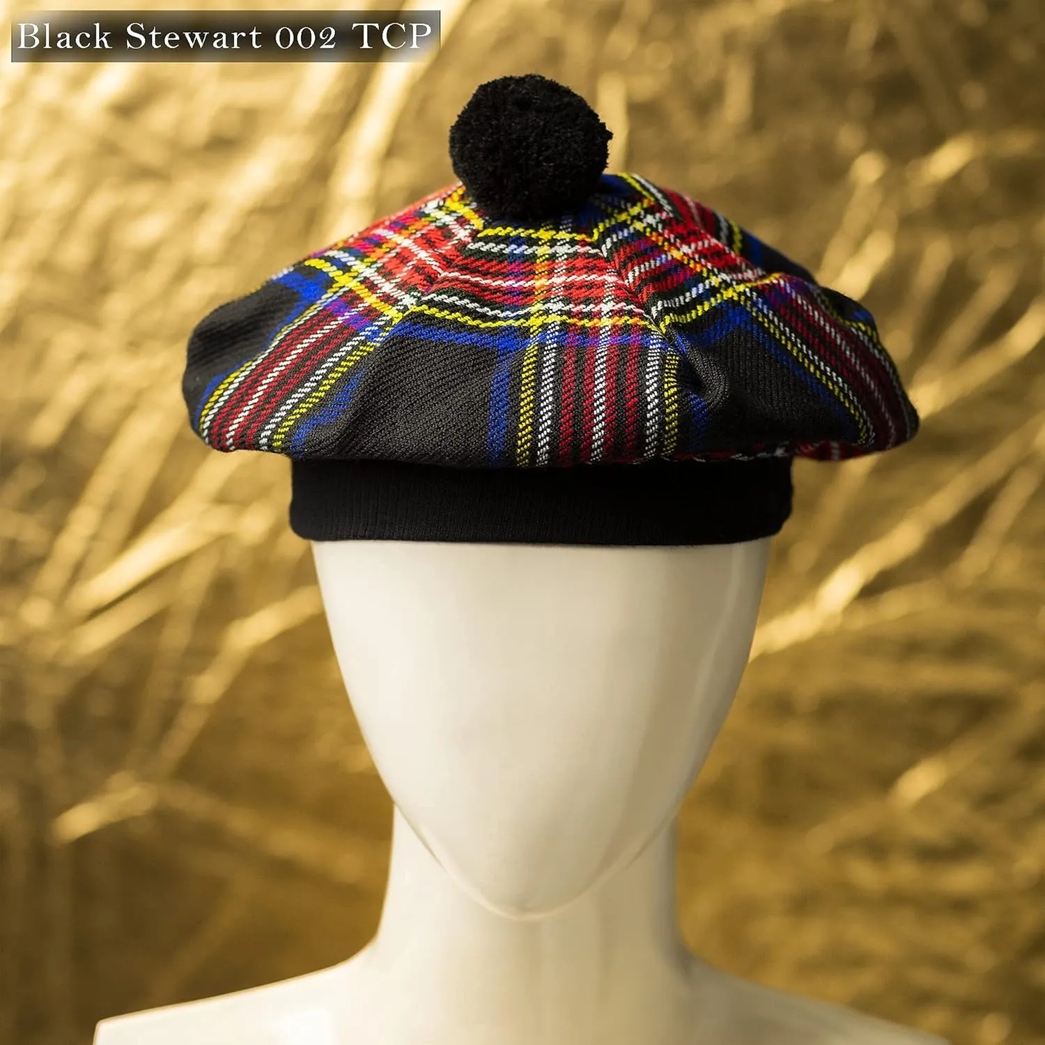 contemporary spun Wool Tammy Hat Flat Bonnet Kilt Many Tartans Scottish Traditional Tam o' Shatner Acrylic 