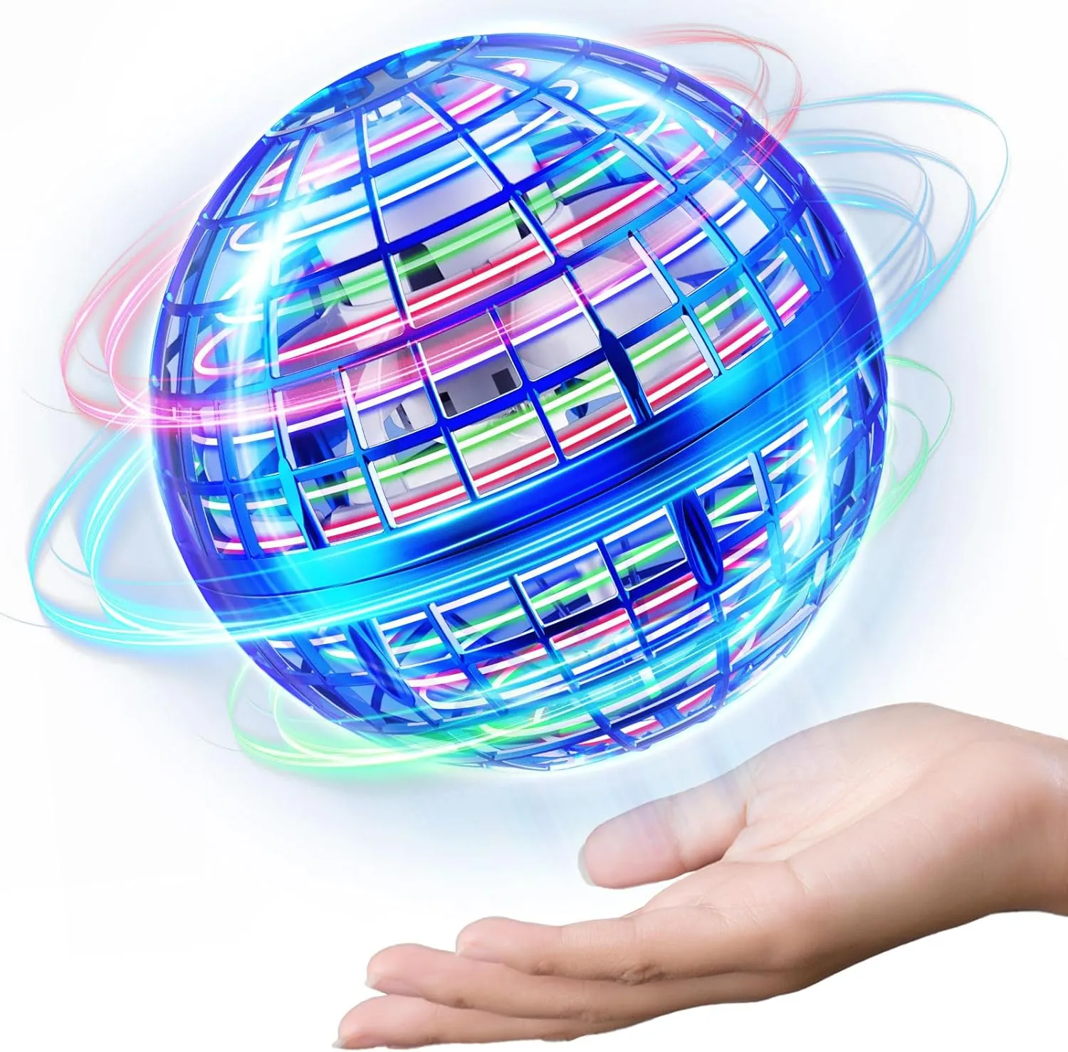 Controlled Hover Boomerang Ball Toys$ Hover Orbs Flying Spinner$ Orb Drone Ball$ Cool Toys Kids for 6 7 8 9 10  Year Old Boys Girls Teens$ Indoor trash Outdoor Toys ENJSD Flying Orb Ball$ Hand 