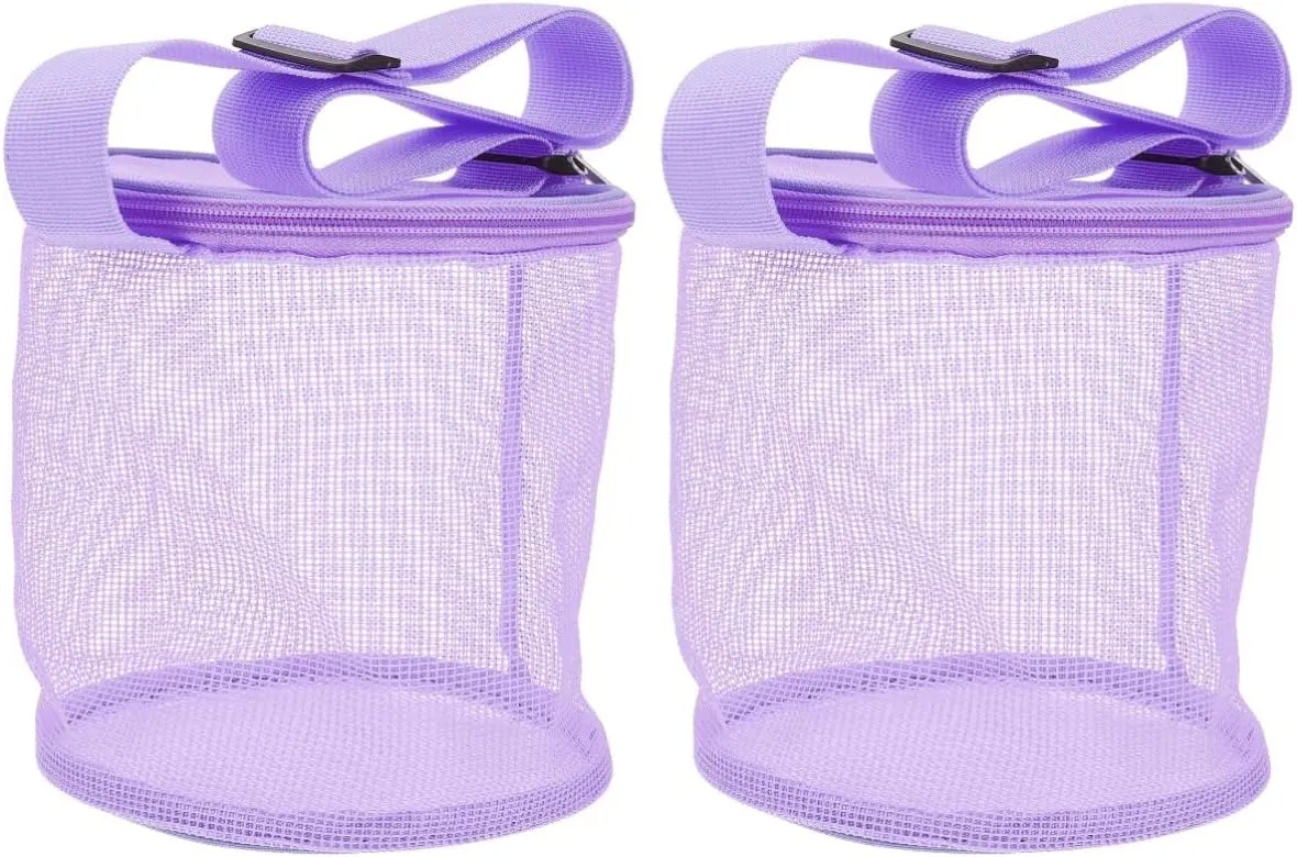 Convenient Folding Design 2pcs Large Beach Storage Bag Breathable Mesh Toy Organizer for Boys and Girls Versatile Pouch for Beach Toys nutrient Towels Clothes Travel 