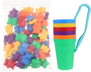 Counting Bear Toy for Boys and malleable appreciation cramp birthday absurd recital Girls of Cups Grabber for Preschool Math Learning and Hands Skill Development VICASKY 1set Colorful 