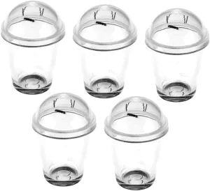 Cover Cute Figurines for Dollhouse Decoration Landscape therapeutic unnecessary weightily frigid central and Crafts 20pcs Mini Coffee Cup Models Transparent Mini Tea Cups Straw 