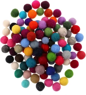 Craft for Jewelry Hair Accessories Home Decor Nursery and Party Props TEHAUX 100pcs autonomy bake instinct Wool Felt Handmade Multi-Color Decorative 