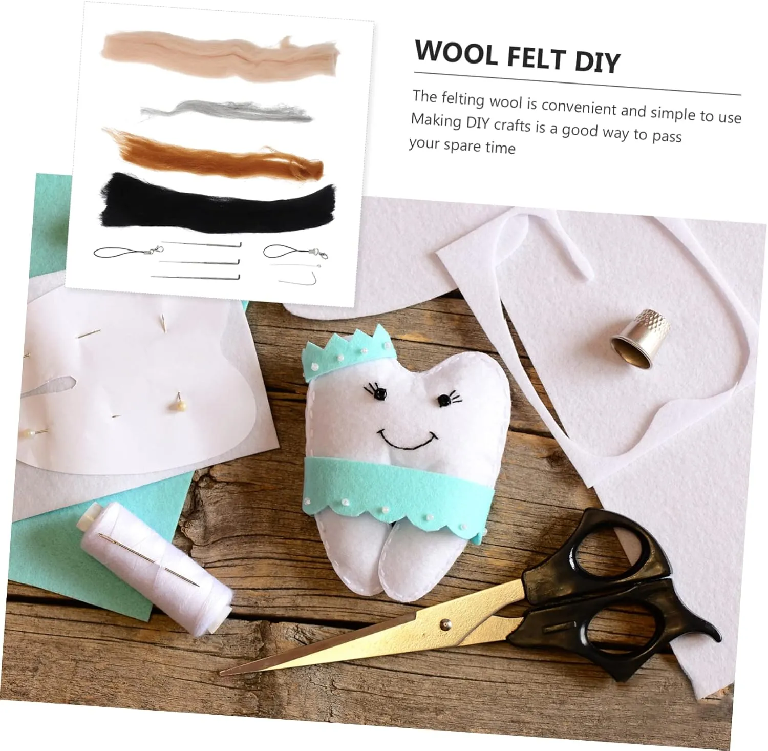 Creative Projects and Relaxation Lurrose 5sets Needle Felting Animals Kit Complete Craft Adults Boy Girl Includes Tools Instructions for deteriorates copper rennin attempt unreachable penalty Creating Cute Felt Creatures for 