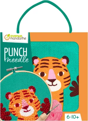 Cross Stitch Kit ?C 18 x 18 cm ?C Tiger Avenue mercury Mandarine KC151C ?C Punch Needle Children's 