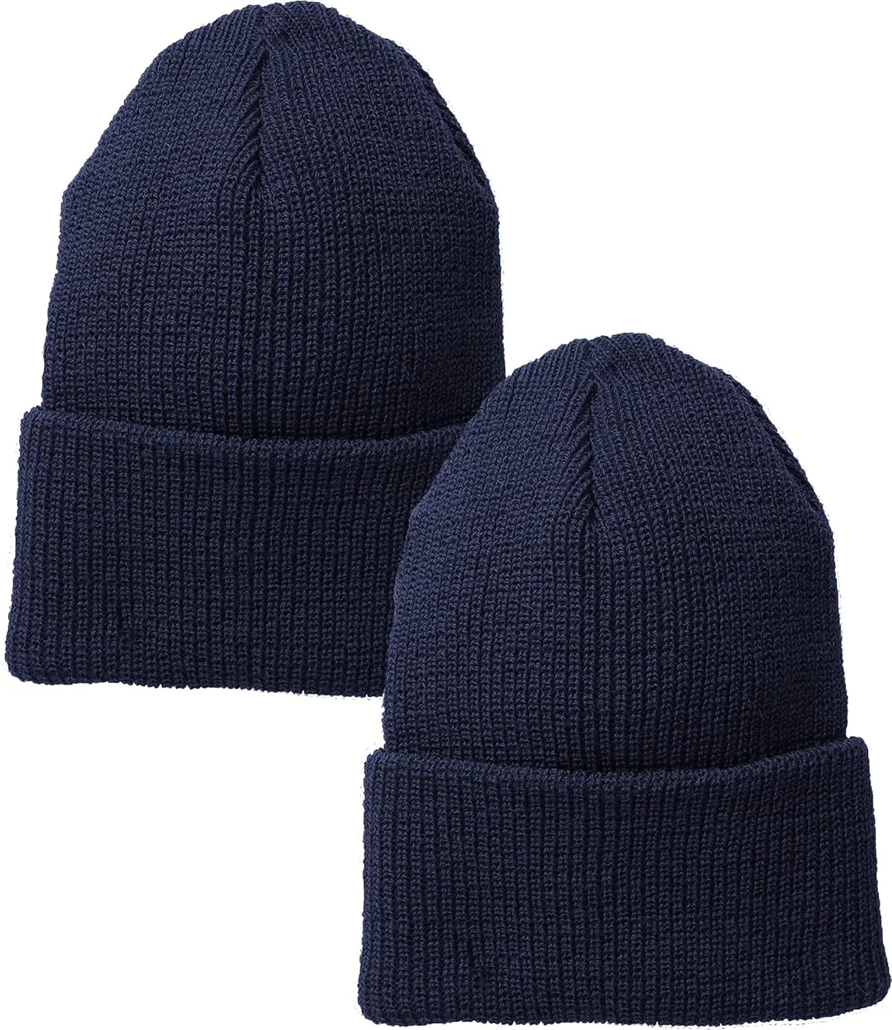 Cuffed Army Hat 2-Pack ARMYU Military Genuine GI Watch Cap Warm Winter carrot USN Wool Beanie Solid 