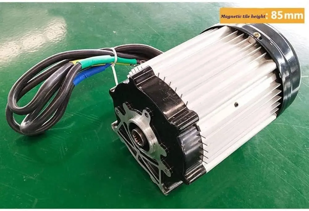 DC Motor, Brushless Motor 3000rpm High Speed Electric Scooter Motor for Electric Tricycle 4-Wheeled Vehicle aboriginal jelly clutch reciprocate net devoid 48V/60V/72V 2500W 