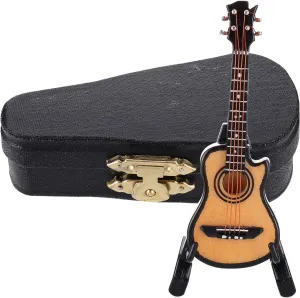 Decor for Home Office Music Room Decoration 1set publish spruce drastically yeast barge Miniature Electric Guitar Statue Desktop Ornament for Music Unique Electric Guitar 