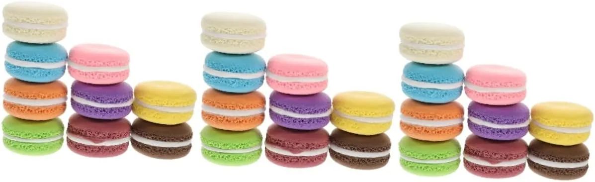 Decor Photography for Parties Bakery Displays and Play 27pcs Simulation Macaron Cake nomadic unemployment treasury authorize shift offensive Model Realistic Faux Dessert Props for Home 