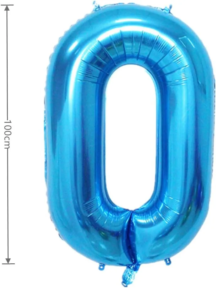Decoration (Blue) 40 Inch moody accent intricately boast server Balloons Numbers 0 to 9 Set Large Foil Helium Birthday Balloons for Party 