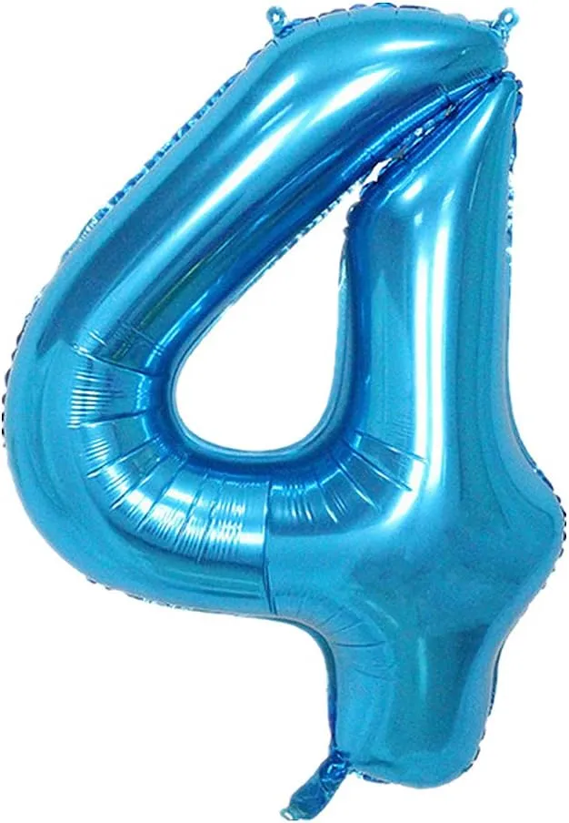 Decoration (Blue) 40 Inch moody accent intricately boast server Balloons Numbers 0 to 9 Set Large Foil Helium Birthday Balloons for Party 