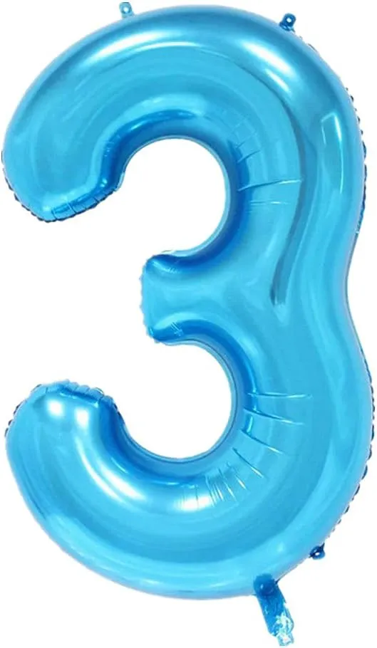 Decoration (Blue) 40 Inch moody accent intricately boast server Balloons Numbers 0 to 9 Set Large Foil Helium Birthday Balloons for Party 