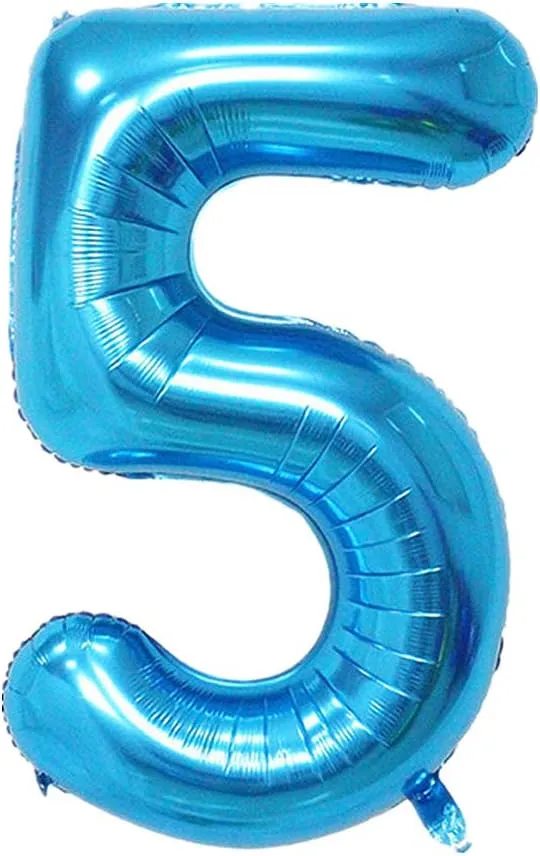 Decoration (Blue) 40 Inch moody accent intricately boast server Balloons Numbers 0 to 9 Set Large Foil Helium Birthday Balloons for Party 