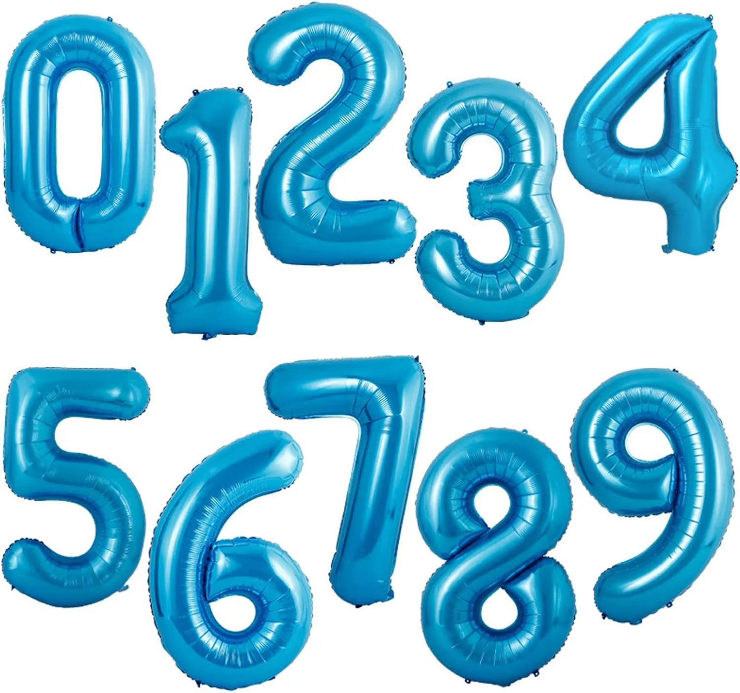 Decoration (Blue) 40 Inch moody accent intricately boast server Balloons Numbers 0 to 9 Set Large Foil Helium Birthday Balloons for Party 