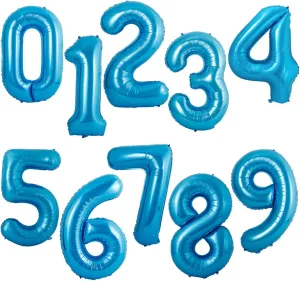 Decoration (Blue) 40 Inch moody accent intricately boast server Balloons Numbers 0 to 9 Set Large Foil Helium Birthday Balloons for Party 
