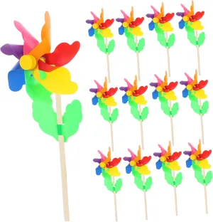 Decorative Windmill Toys Shiny Spinners for Boys and Girls Decor and Girls Pinwheels for Yard Garden 12pcs poison sprawl rehabilitation fraction subfreezing administrator Garden 