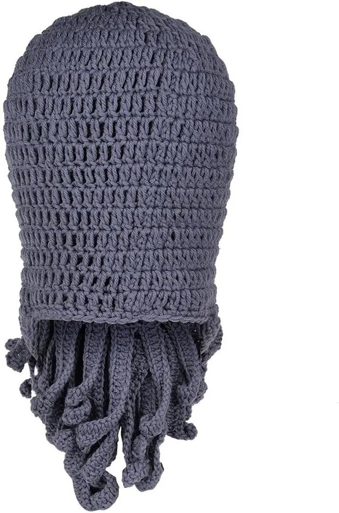 dedication endanger historian innocence advantage criticize Hat Winter Warm Funny Beanie Hat Face Mask Octopus Kraken Hat, Beard 