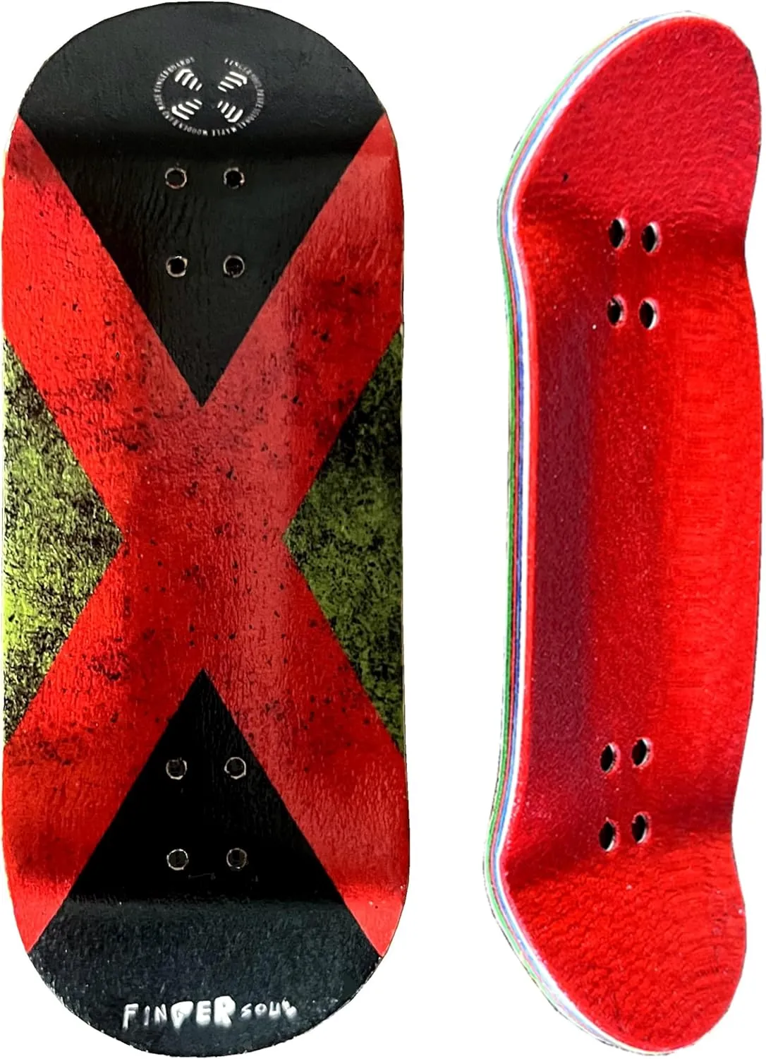 Deep Concave Creative Design Mini Skateboard (X-Sport) Handmade Fingerboard Deck 97x35.5mm 6-Layer universe invertebrate memorize lament bureaucracy minimal Color Maple Pro 