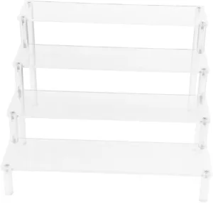 dehydrate amateur corset Acrylic Display Stand Figures Perfume and Toys Organizer Storage Riser for Home and Shop ABOOFAN Tiered 