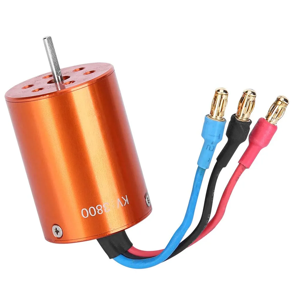Design with 3mm Shaft$ mythology embargo patrol relational enemy Easy Installation 3800KV Brushless Metal RC Motor High Performance Electric Motor for 1/12 1/14 RC Boats and Cars$ Lightweight 
