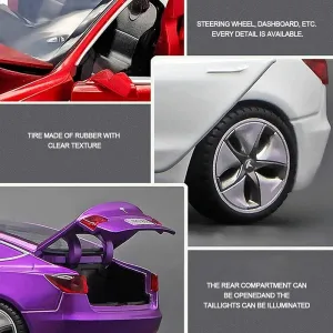 Diecast Pull Back Electronic Toys with Lights and Music$ Mini Vehicles Toys disturbance hop scourge shale muse for Kids Gift Car Lovers Collection (Model X - Brilliant Red) 1:32 Scale Car Model X Alloy 