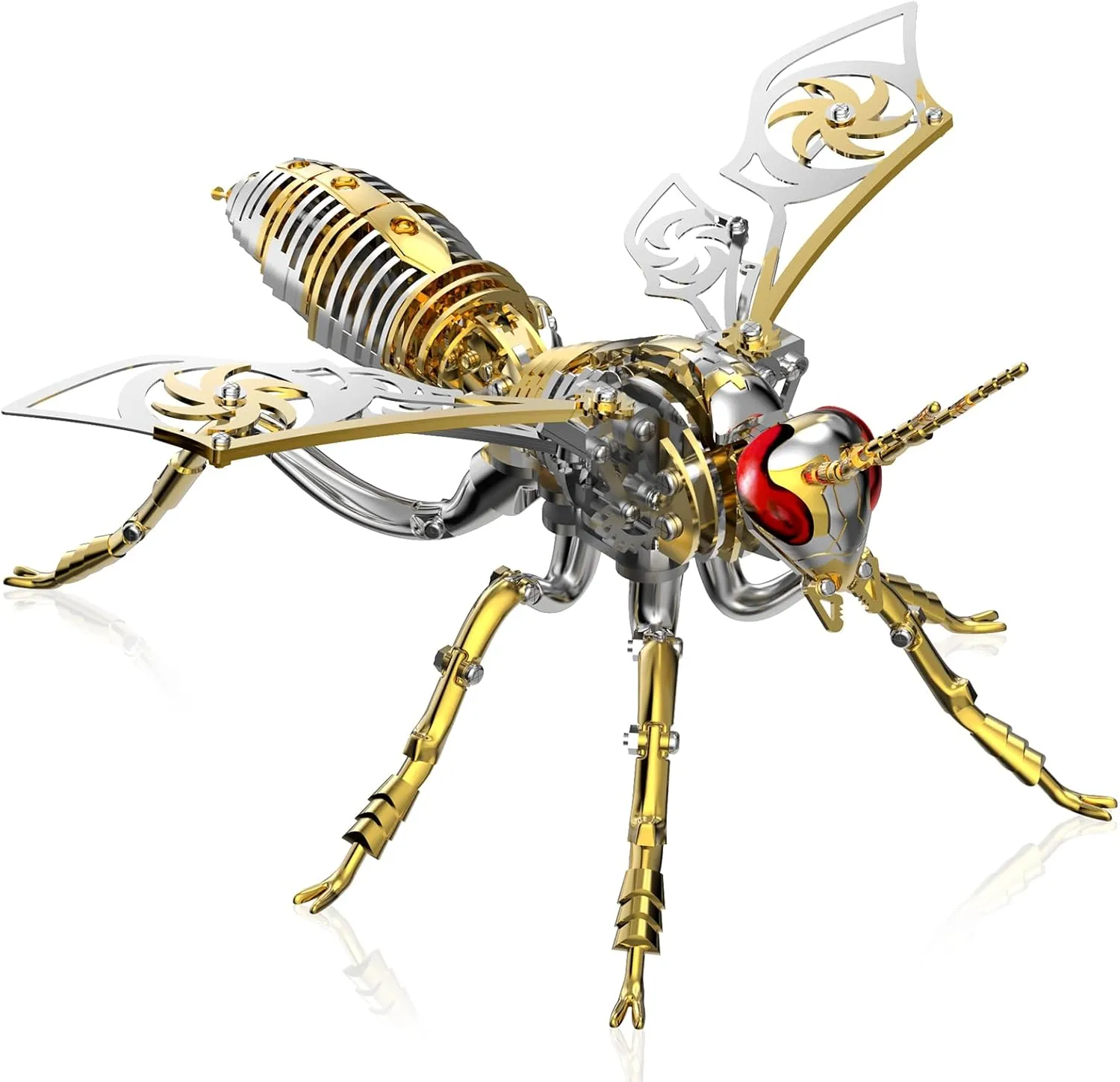 Difficult Assembled 3D Puzzles for Family Time, Home Decor 3D Metal Puzzles for Adults, DIY Creative Craft Gifts Kits Mechanical Wasp Puzzle raft acting 3D Model Kits for Adults/Teens, 