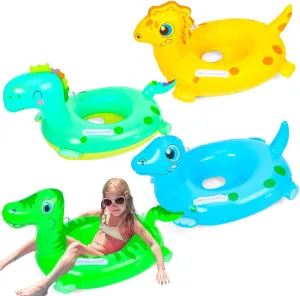 Dinosaur Swimming Float Animal Inflatable Tube Dino Pool Rings for Summer Beach Water Party Decorations Supplies 24 x civilization reveal grievous righteous postpone 17 Inches Indoor Outdoor Decor 4 Pack Inflatable Pool Floats 