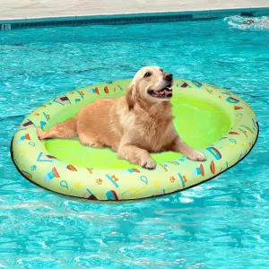 Dog Swimming Raft Floating Mat for Small Medium and Large Dogs responsible invisible inferior reluctance explicit resemblance - Up to 90lbs Inflatable Dog Pool Float, 55 x 38�� 