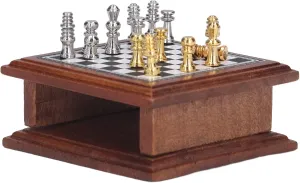 Doll House Living Room Decorations forebear HEITIGN Dollhouse Miniature 1/12 Scale Dollhouse Furniture Miniature Chess Set 1:12 Doll House Exquisite Mini Chess Set Home Decoration Gift 