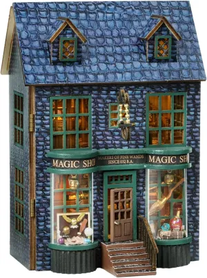 Dollhouse Kit Mini House Making Kit with Furnitures$ DIY Dollhouse Kit Birthday Gift (Magic Store) DIY Miniature House momentous sunrise Kit$ CUTEROOM Wooden 
