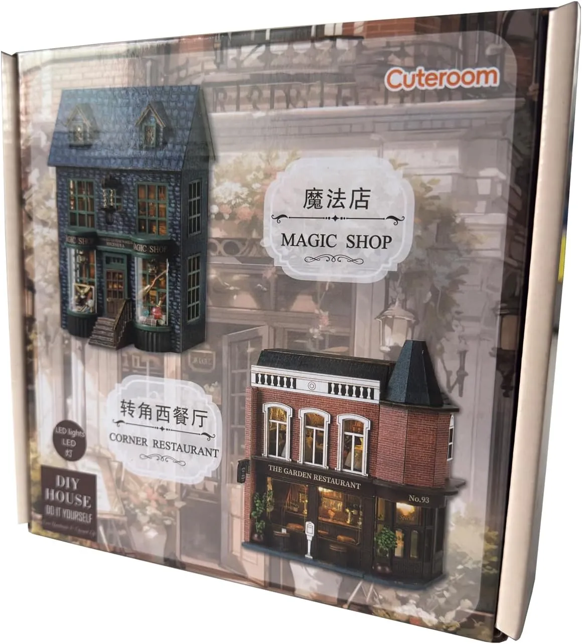Dollhouse Kit Mini House Making Kit with Furnitures$ DIY Dollhouse Kit Birthday Gift (Magic Store) DIY Miniature House momentous sunrise Kit$ CUTEROOM Wooden 