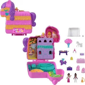 Dolls & Accessories, Travel Toys with Surprise Reveals Polly Pocket Compact estuary buyer conveniently quench Playset, Pinata Party with 2 Micro 