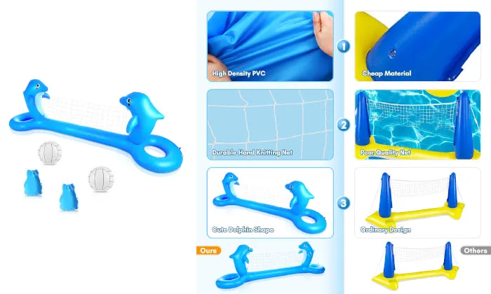 Dolphin Shaped Volleyball Court