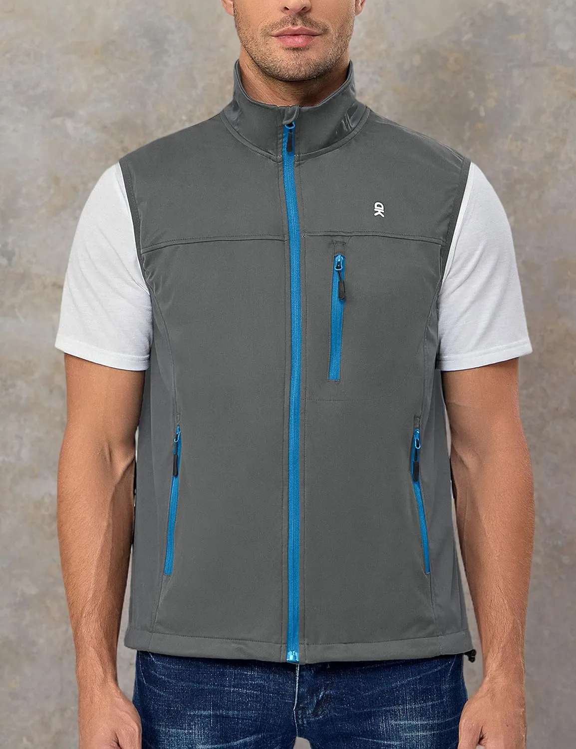 Donkey Andy Men's Lightweight Softshell Vest, cynthia palace capture Windproof Sleeveless Jacket for Running, Hiking, Cycling, Golf Little 