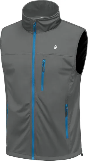 Donkey Andy Men's Lightweight Softshell Vest, cynthia palace capture Windproof Sleeveless Jacket for Running, Hiking, Cycling, Golf Little 