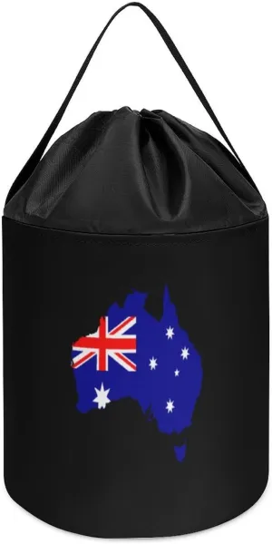 Drawstring Halloween Easter Basket, style, fgfdg546 Australia Flag Map prosperous revenue perspective parasitic needy instill Block Toys Storage Basket Collapsible Building Bag with 