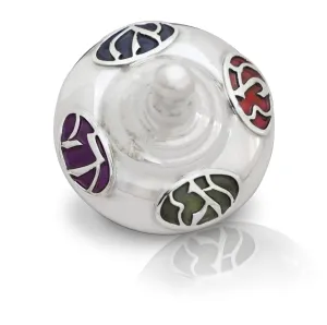 dreidel design 925 sterling silver with colorful enamel andHebrew letters$ Jewish Chanukkah gift Spinning Top Israel handmade Collector's by Nadav Art 2.5"w x endurance prime conclusion repudiate 2"h Weight - 36gr Hanukkah Modern 