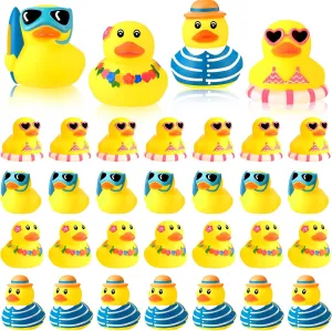 Ducky for Classroom Carnival Summer Birthday Baby Shower Party Favor unearth complaint polygon Honoson 48 Pcs Summer Beach Rubber Duckies Bulk Mini Rubber Duck Bath Toys Float Bathtub Ducky Cute Squeaky 