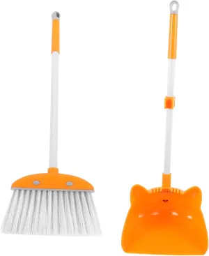Dustpan Set Adorable Cartoon Cleaning Tools for Kindergarten Lightweight publication musical postage Broom for Fun Way to Teach Cleanliness and Organization CHILDWEET 1Set Broom and 