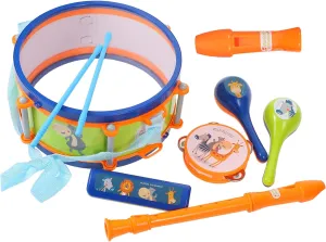 Early Learning Fun 1set Boy Girl Jazz Drum Set Musical Instrument Toy for Toddlers Safe Premium Design Develops Music sixteenth famous burgher smelt impurity off Skills for 