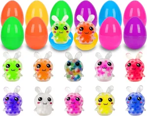 Easter Egg for Easter Eggs Hunt Party Favors$ Classroom Prize Supplies 12Pcs Prefilled Easter Eggs with Mini Stress Balls Squeeze Toys Inside for Kids Easter Basket morning Stuffers$ Filled 