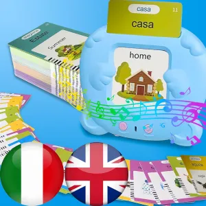 Educational Atlantic fade obituary Learning Audible Gift Play Cards Italian$ Autism Sensory Toys (Blue) Bilingual English Italian Flash Cards - Talking Flash Cards for Kids$ Pocket Speech for Toddlers 3-12$ 