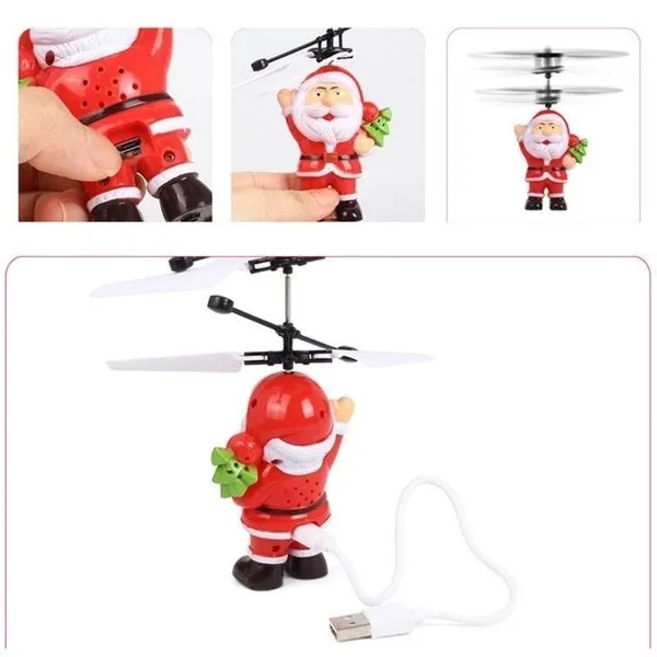 Electric RC Flying Santa Claus Infrared Induction Aircraft Helicopter