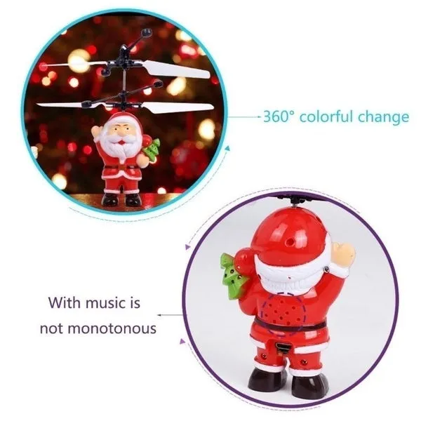 Electric RC Flying Santa Claus Infrared Induction Aircraft Helicopter
