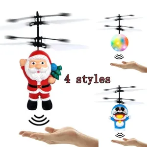 Electric RC Flying Santa Claus Infrared Induction Aircraft Helicopter