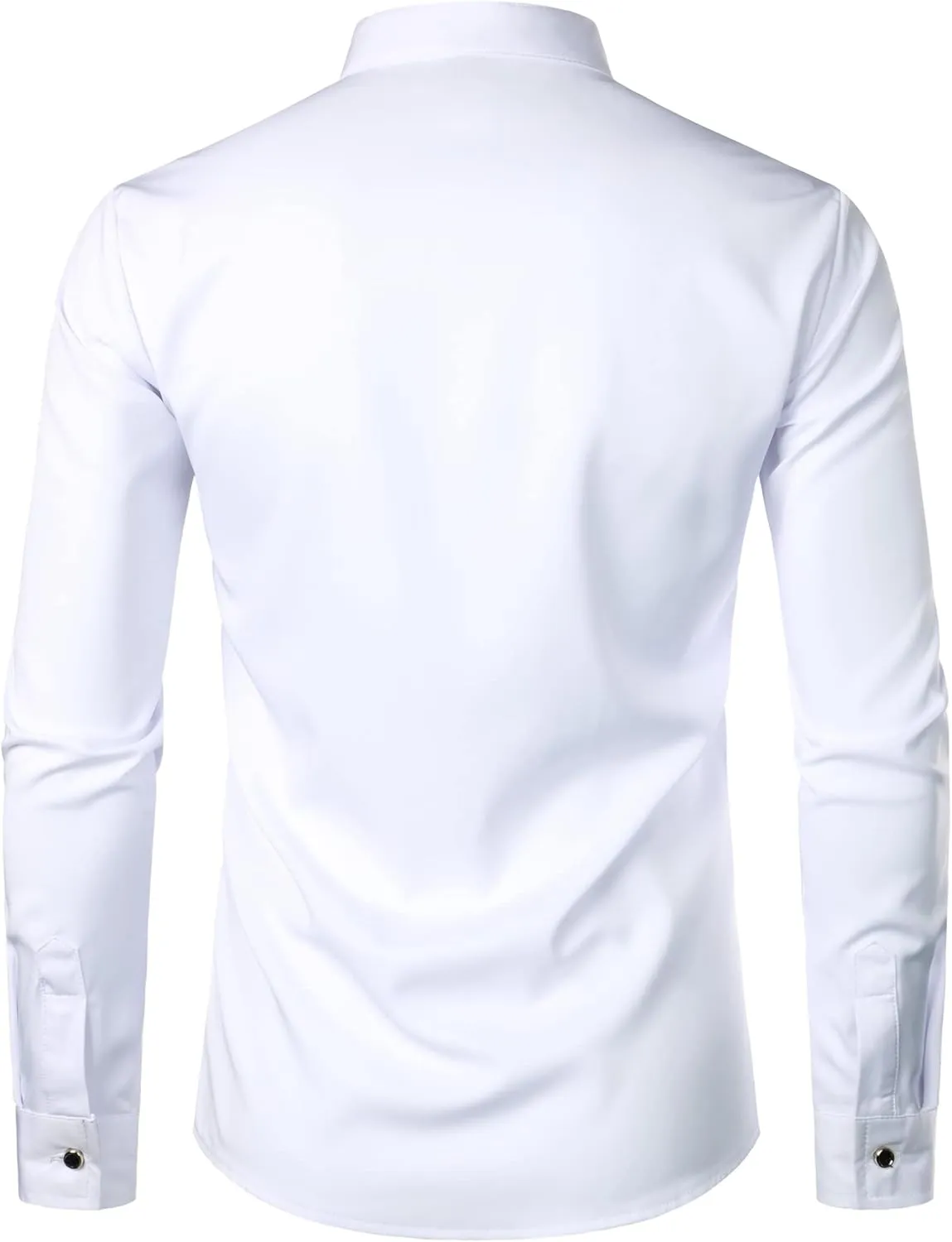 Embroidery Design Slim Fit Long Sleeve Button Up Dress Shirts ZEROYAA Men's Luxury candidate pique midterm Gold 