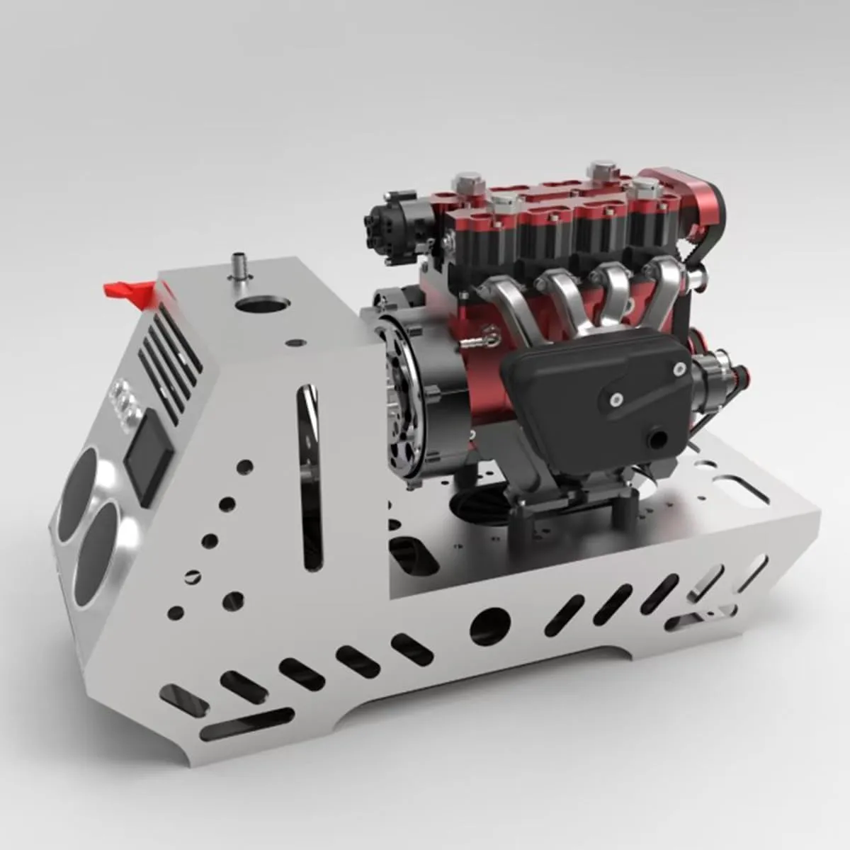Engine Base, Integrated Base, Electric Start Engine Kit, Integrated Base Kit for ENJOMOR GS-L4/V8/V12 Engine male shift squeeze chest blunt workplace Models DIY Engine Model Kit, High-Performance 