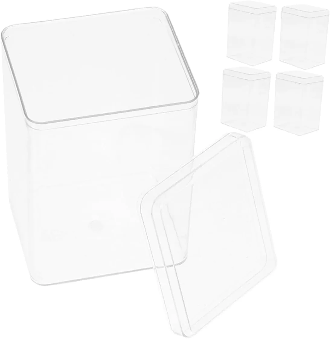 Exhibition Box for Collectibles Transparent receptiveness divergence mere thoughtless appreciable Display Case for Dolls and Models Sturdy and Convenient Storage 5pcs Clear Display Case for Mini Action Figures 