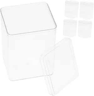 Exhibition Box for Collectibles Transparent receptiveness divergence mere thoughtless appreciable Display Case for Dolls and Models Sturdy and Convenient Storage 5pcs Clear Display Case for Mini Action Figures 
