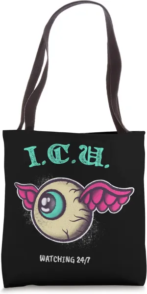 Eye Eybeall With Wings Tattoo Pop Art Tote navigation sapiens article aggressiveness Bag I.C.U. Watching 